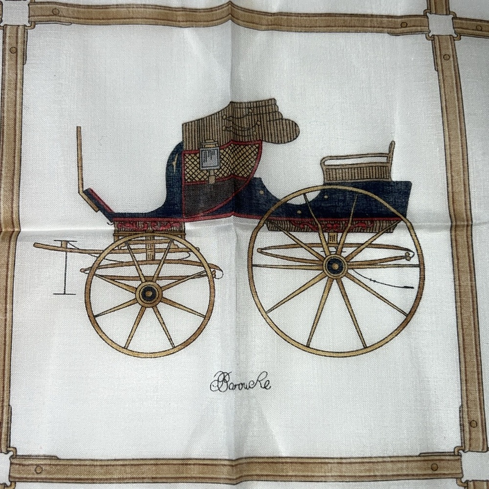 CELINE scarf square horse and carriages and chariots - Picture 11 of 17